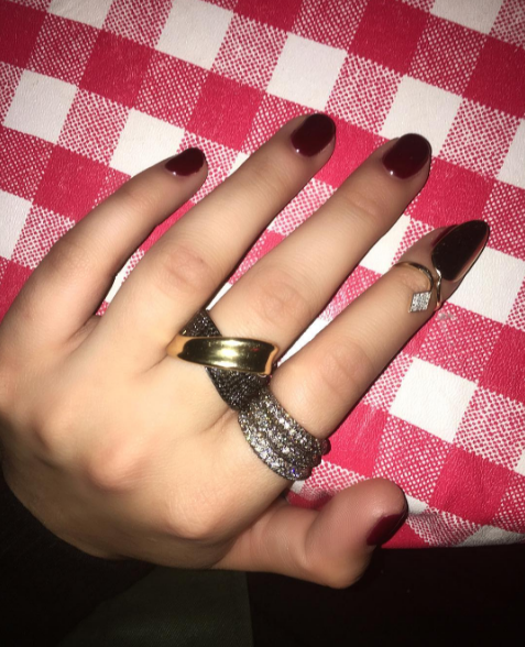Moon Tip Golden Nail Ring