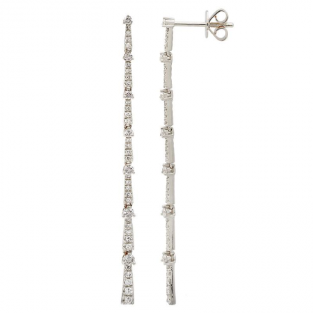 14k Tower Diamond Earrings