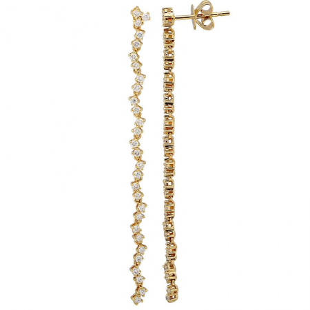 14k Diamond Stacked Earrings