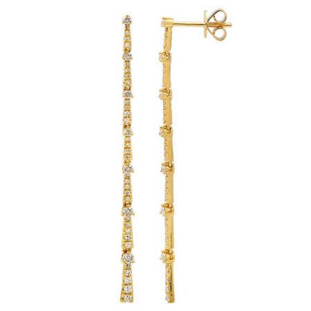 14k Tower Diamond Earrings